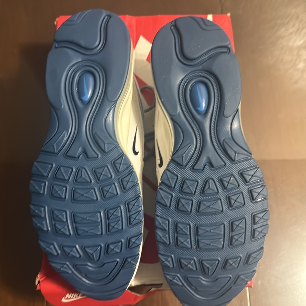 Nike Air Max 97 White and Blue Sneakers - Picture 9 of 9